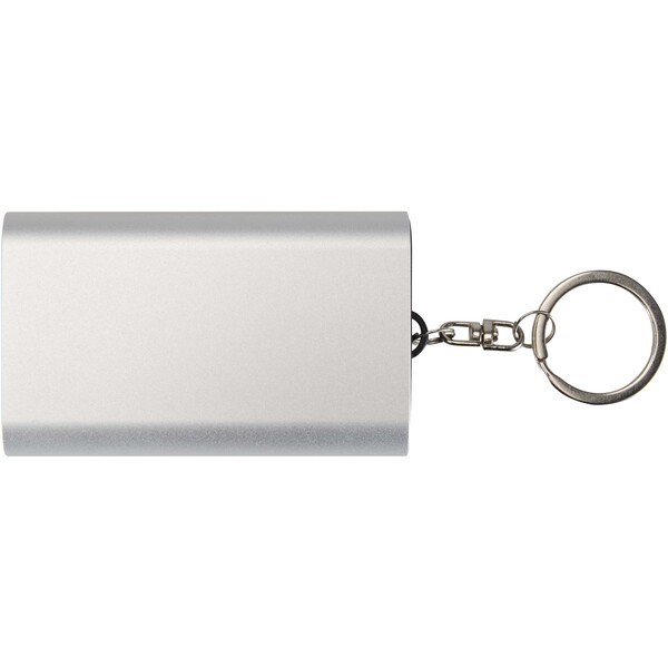 Arcturus powerbank van 2000 mAh van gerecycled aluminium met sleutelhanger