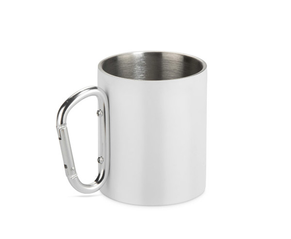 Recycled stainless steel mug VIVO 250 ml - white