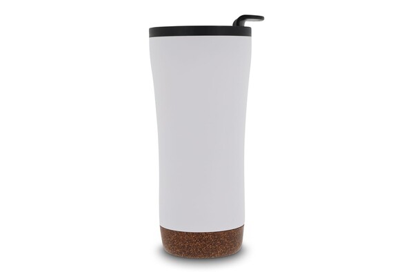 Mug double paroi avec base en liège 480ml - Blanc
