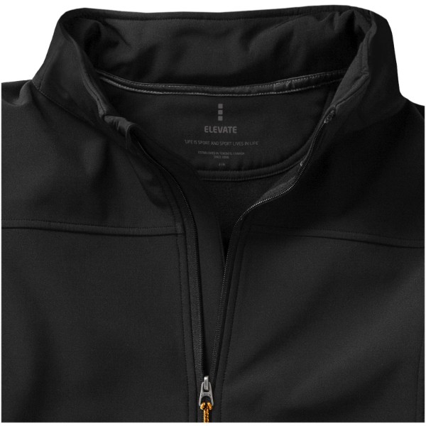 Langley men's softshell jacket - Solid black / XS