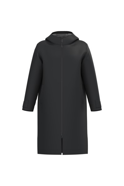 Unisex Sherpa-Lined Long Parka - Black / 2XL/3XL