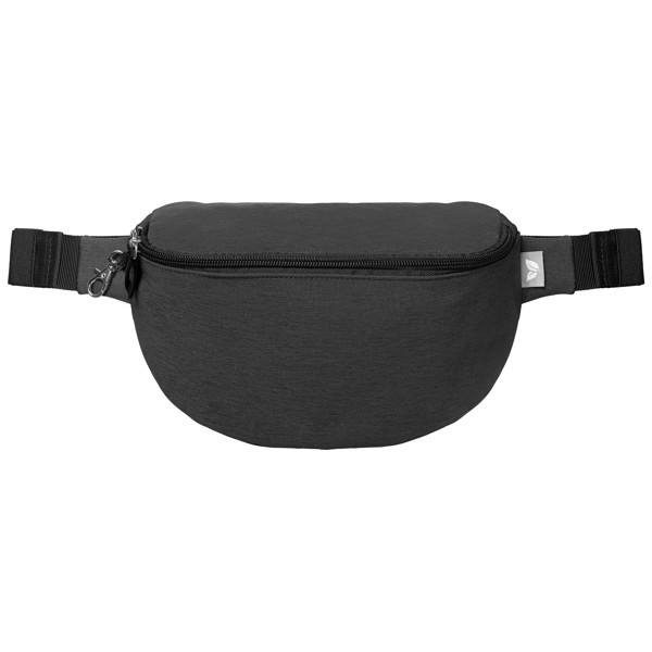 Helsinki rPET Anti-Theft Hook-Zip Waist Bag – 2L - Dark Gray / Silkscreen