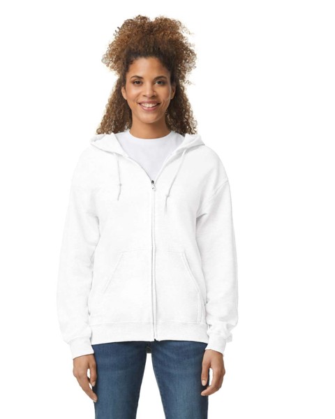 Heavy Blend™ Adult Full Zip Hooded Sweatshirt - White / S