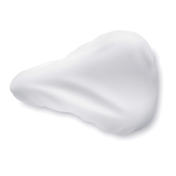 Bypro saddle cover, polyester, elastic trim - White