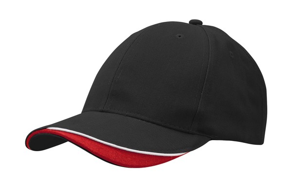 4167 - baseball cap - black/red