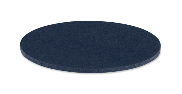 Sous-verre rond en feutre RPET Feltster - Bleu