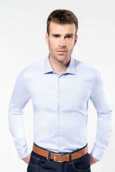 Men's Pinpoint Oxford Long-Sleeved Shirt - White / L