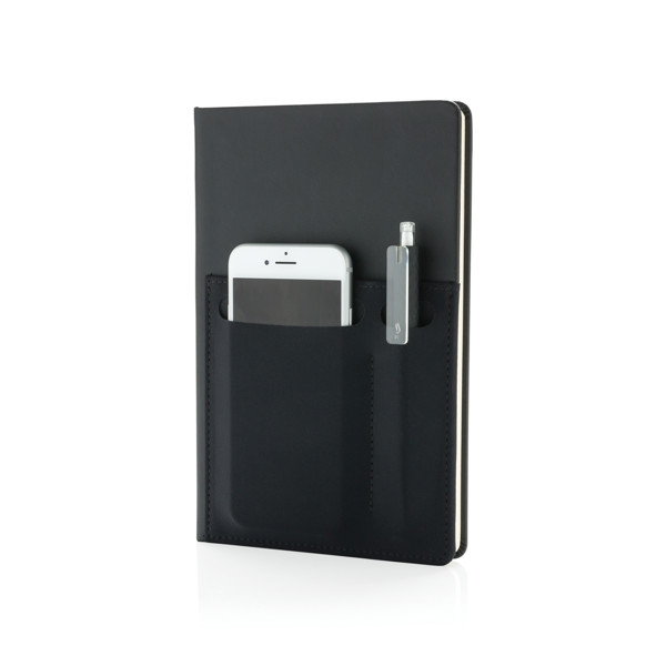 A5 Deluxe notebook with smart pockets - Black