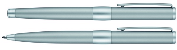 Senator® Image Chrome Set Ball Pen And Rollerball With Lether Case - Metal