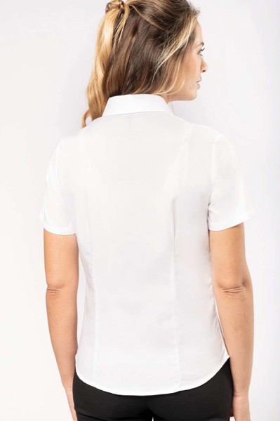 Ladies' Short-Sleeved Oxford Shirt - White / S
