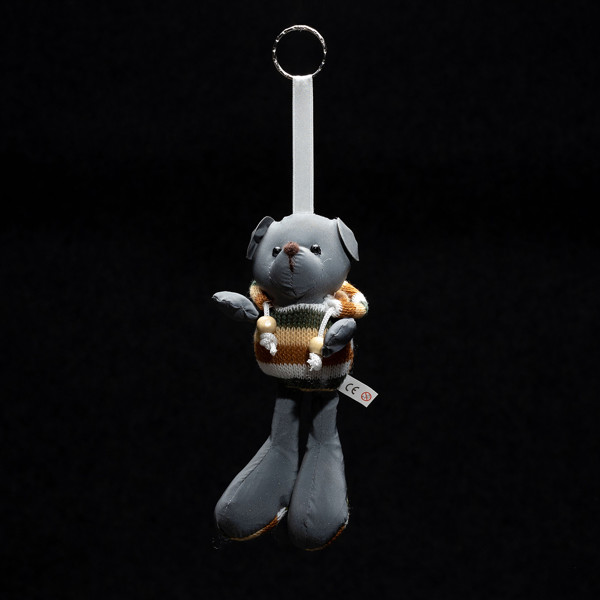 Teddy reflective keyring