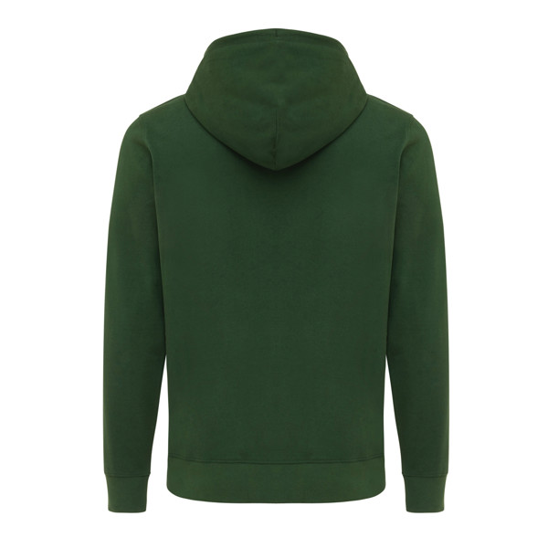 Mikina na zips s kapucňou Iqoniq Abisko z recykl. bavlny - Forest Green / L