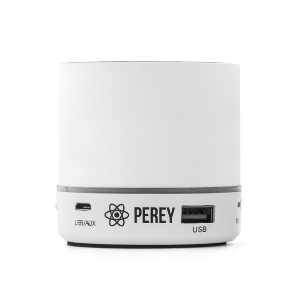 PEREY. ABS portable speaker with microphone - White