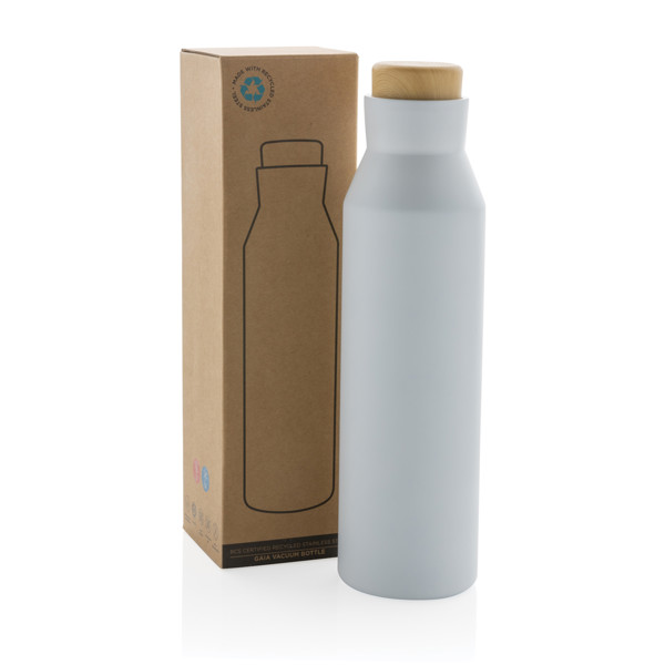 Gaia vakuumska steklenica 600 ml, reciklirano nerjaveče jeklo - Bela