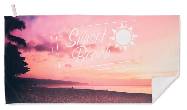 Full colour beach towel with elastic band - 70x140cm
