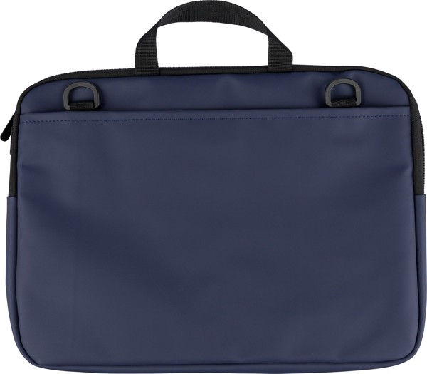 Gerecyclede PU laptoptas Rafi - zwart