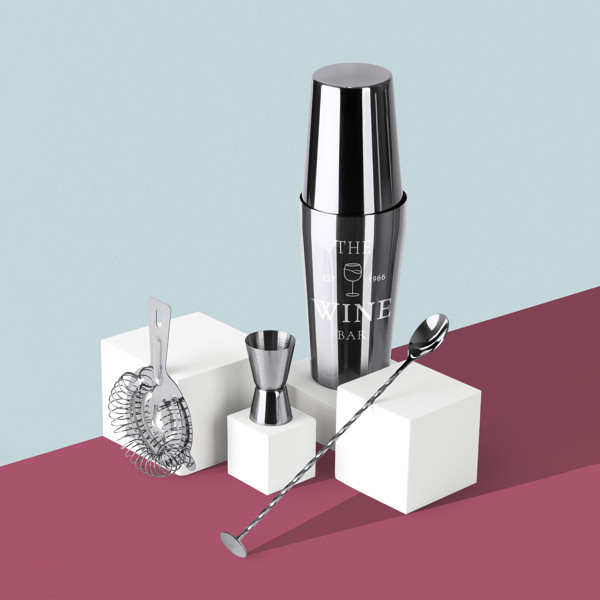 Personalised cocktail jigger in stainless steel 15/30 ml
