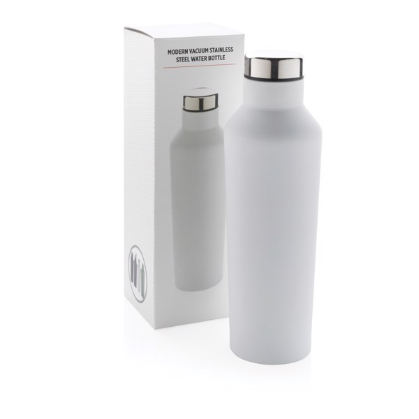 Moderne Vakuum-Flasche aus Stainless Steel - Weiß