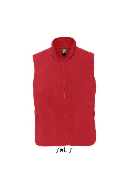 Sol's Norway - Unisex Sleeveless Fleece Cardigan - Red / S