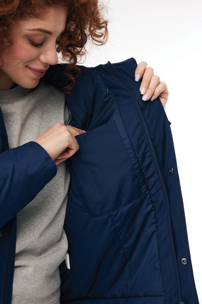 Parka en polyester recyclé IQONIQ Thelon - Bleu Marine / XXL