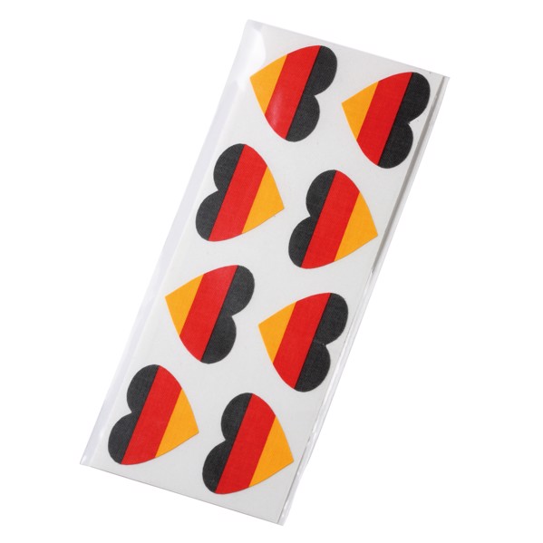 Fantape "Herz" 8Er-Set - Deutschland-Farben
