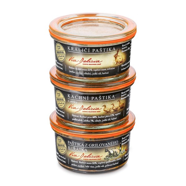 PATTE TRIPLE II. Set paštik