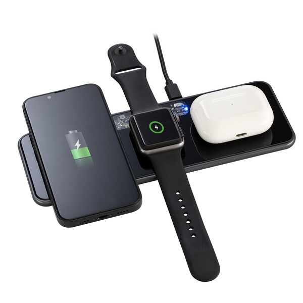 3-en-1 Chargeur sans fil rapide GOLNEY - noir