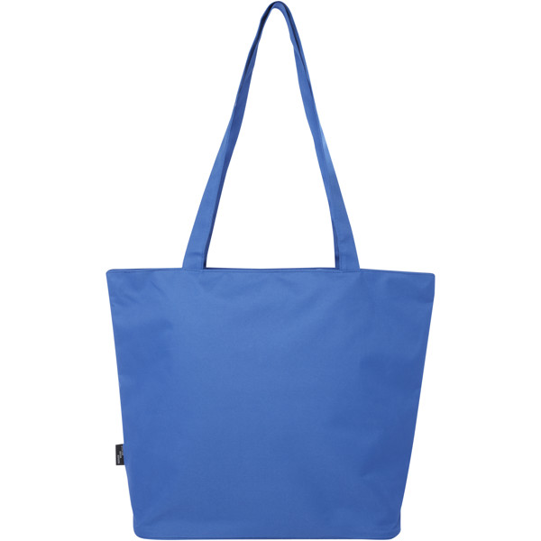 Sac shopping Panama de 20 L avec fermeture éclair recyclé certifié GRS - Bleu royal