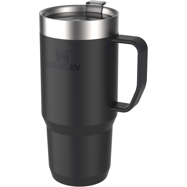 Caneca isolada Stanley Everyday Suburban 473 ml em aço inoxidável reciclado - Preto liso
