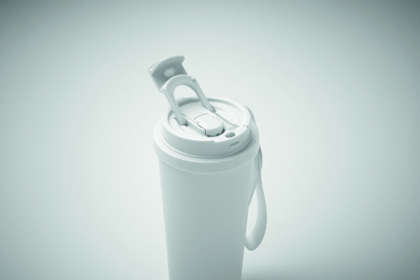 Double wall tumbler 500ml Topaz Large - White