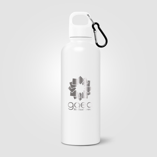 Portland Plus Recycled Stainless Steel Water Bottle - 750 ml - White / 4 Colour inkjet