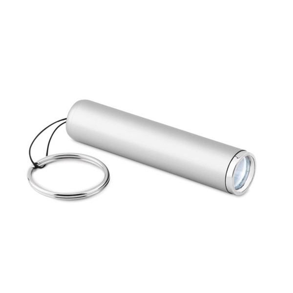 Plastic light up logo torch Sanlight - Silver