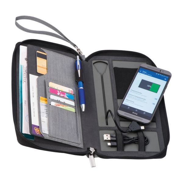 Reisemappe mit Powerbank Almeria