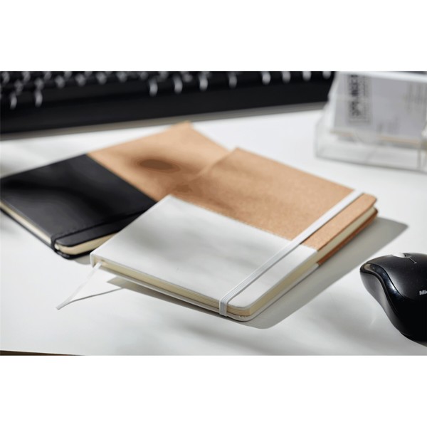 Notizbuch Corky Im Din-A5-Format - Braun / Weiß