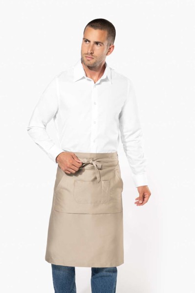 Polycotton Long Apron - White
