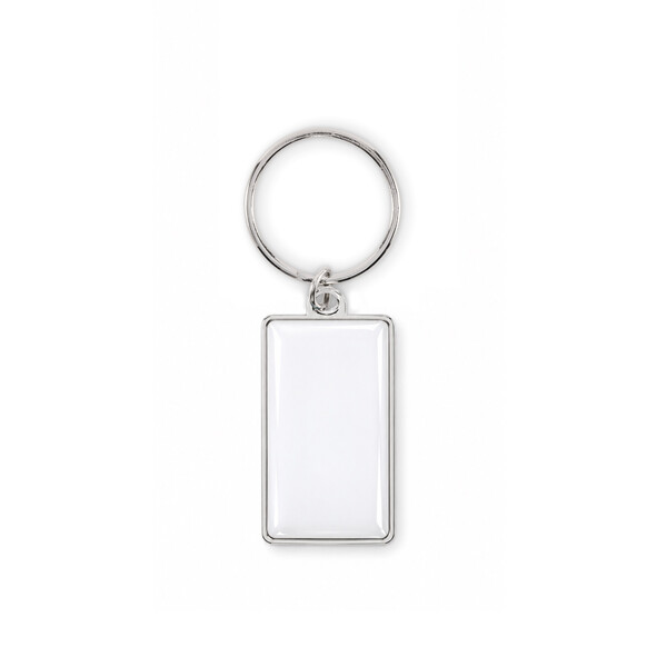 Porte-clés rectangulaire en fer avec doming - Quadri
