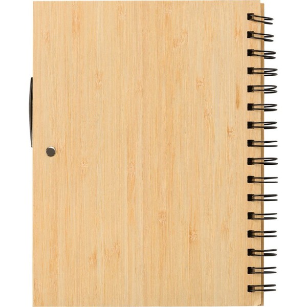 Bamboo notebook A5 with ball pen