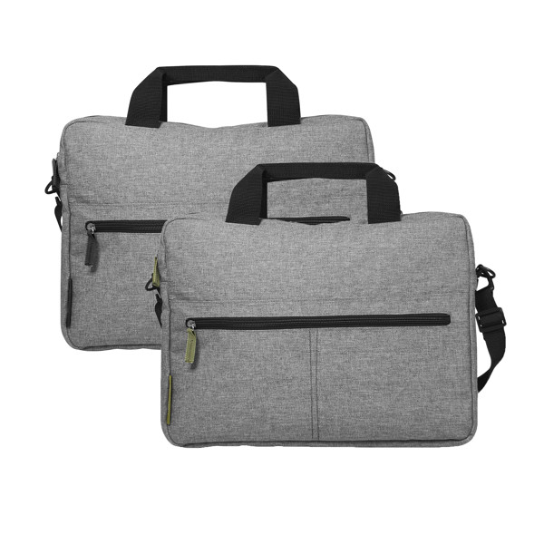 Computer bag BIZZY - GREY/GREEN