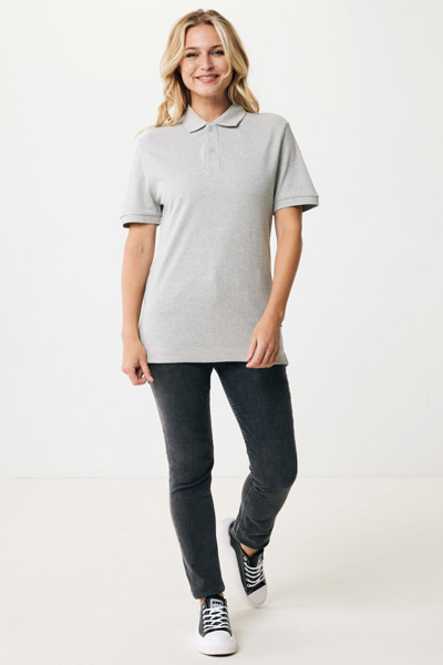 Polo en coton piqué et recyclé Iqoniq Yosemite - Heather Grey / XXL