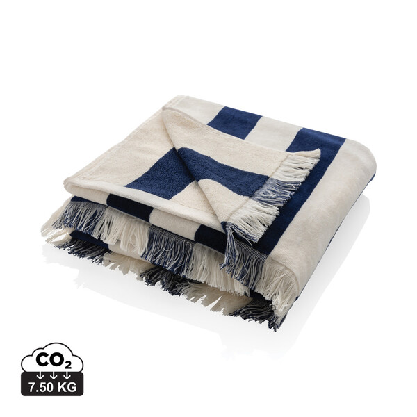 Serviette de plage Ukiyo Yukari AWARE™ Made in Europe - Bleu Marine