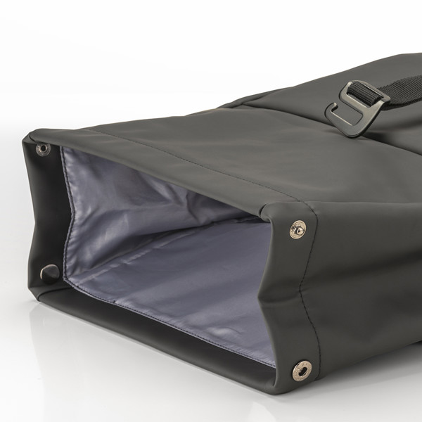 Water-Resistant Soft Pu (15") Backpack - Black