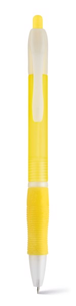 SLIM BK. Kuličkové pero s protikluzovým gripem - Žlutá