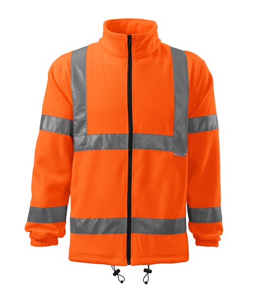 Fleece Unisex Rimeck® Hv Fleece Jacket - Fluorescenční Oranžová / 3XL