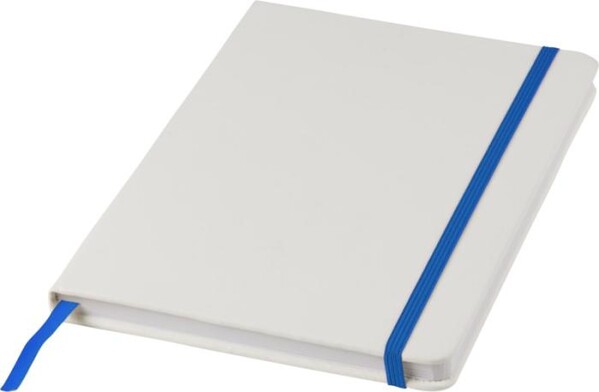 Bloco de notas A5 branco com faixa colorida - Spectrum