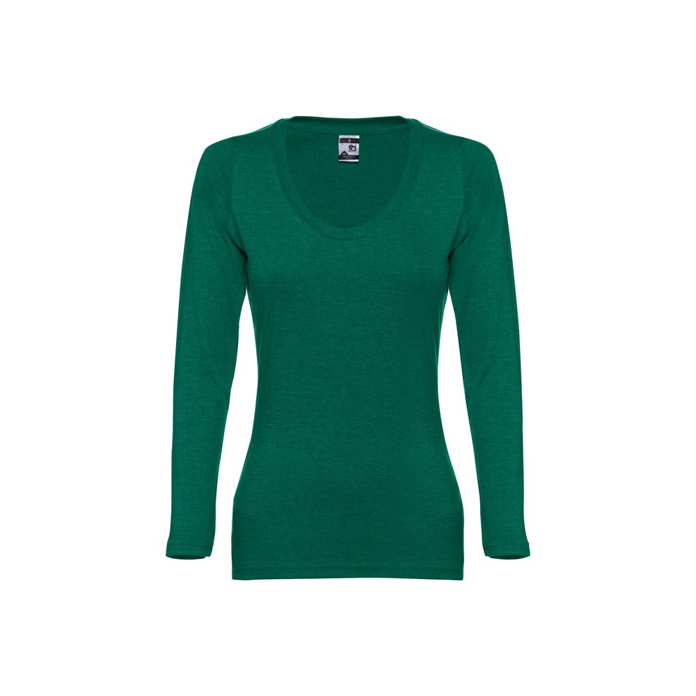 THC BUCHAREST WOMEN. Dámské tričko s dlouhým rukávem - Zelený Melír / XXL