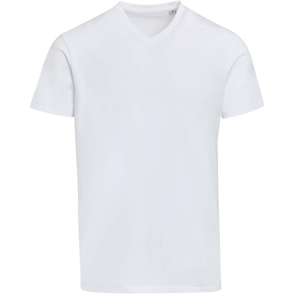 Balfour unisex OCS organisch 200 g/m² T-shirt met korte mouwen en V-hals - Wit / M
