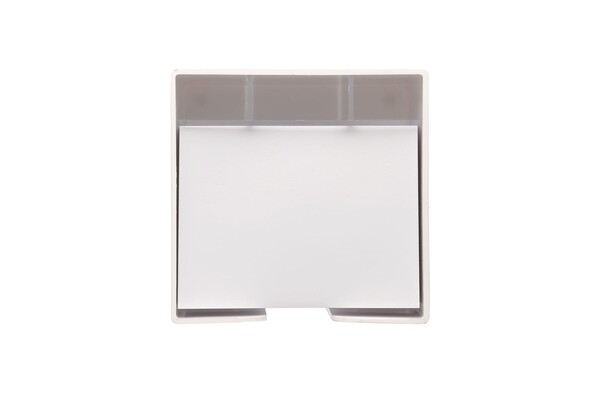 Bloc de papier 10x10x10cm dans une boîte cubique avec compartiments - Blanc
