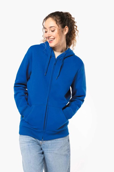 Full Zip Hooded Sweatshirt - Light Royal Blue / M