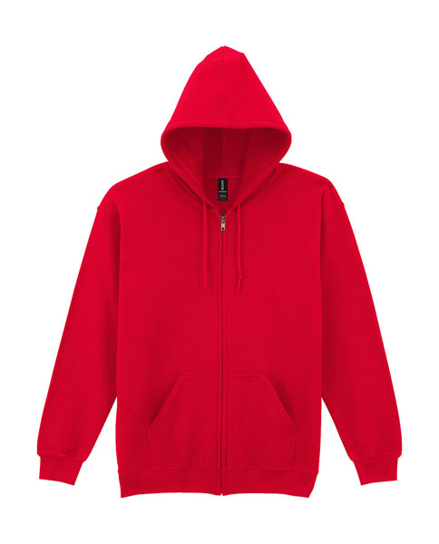 Heavy Blend Adult Full Zip Hooded Sweat - Red / S