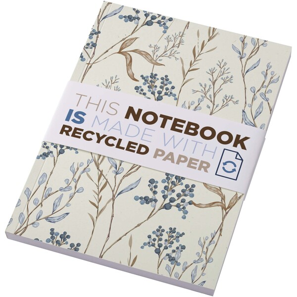 Novella Austen A5 recycled notesbog med softcover - 100 ark - Elfenben Hvid